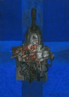 7. Памяти-погибших-американских-космонавтов.-1974.-Бумага,-темпера.-86-х-62-см