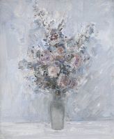 10. Розы-на-белом.-Серия-л-Крым--Ц-Гурзуф__.-1975.-Бумага,-темпера.--74-х-61-см